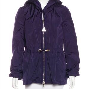Purple Moncler Jol Rain hooded jacket